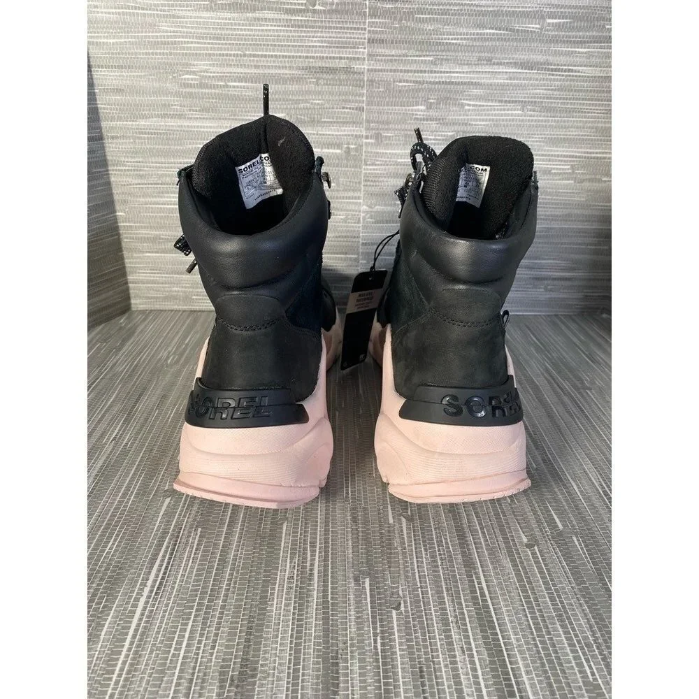 Sorel Womens Kinetic RNEGD Conquest Winter Boots Black Pink Leather‎ Ankle 9 New - Picture 9 of 9